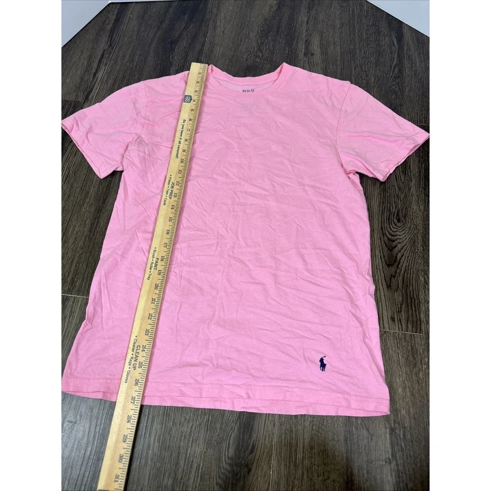 Polo Ralph Lauren Shirt Men Midiun Pink Crew Neck Short Sleeve Classic Fit Logo